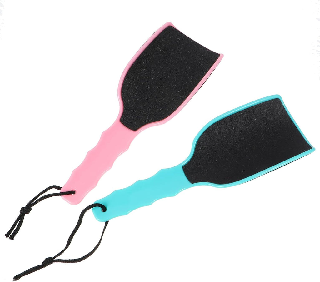 Didiseaon 2Pcs Double-Sided Foot File and Remover Ergonomic Pedicure Tool for Dead Skin and Heel Exfoliation Foot Scrubber with Hanging for Care