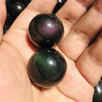 Stone Rainbow Obsidian Cat's Eye Obsidian, Crystal Ball