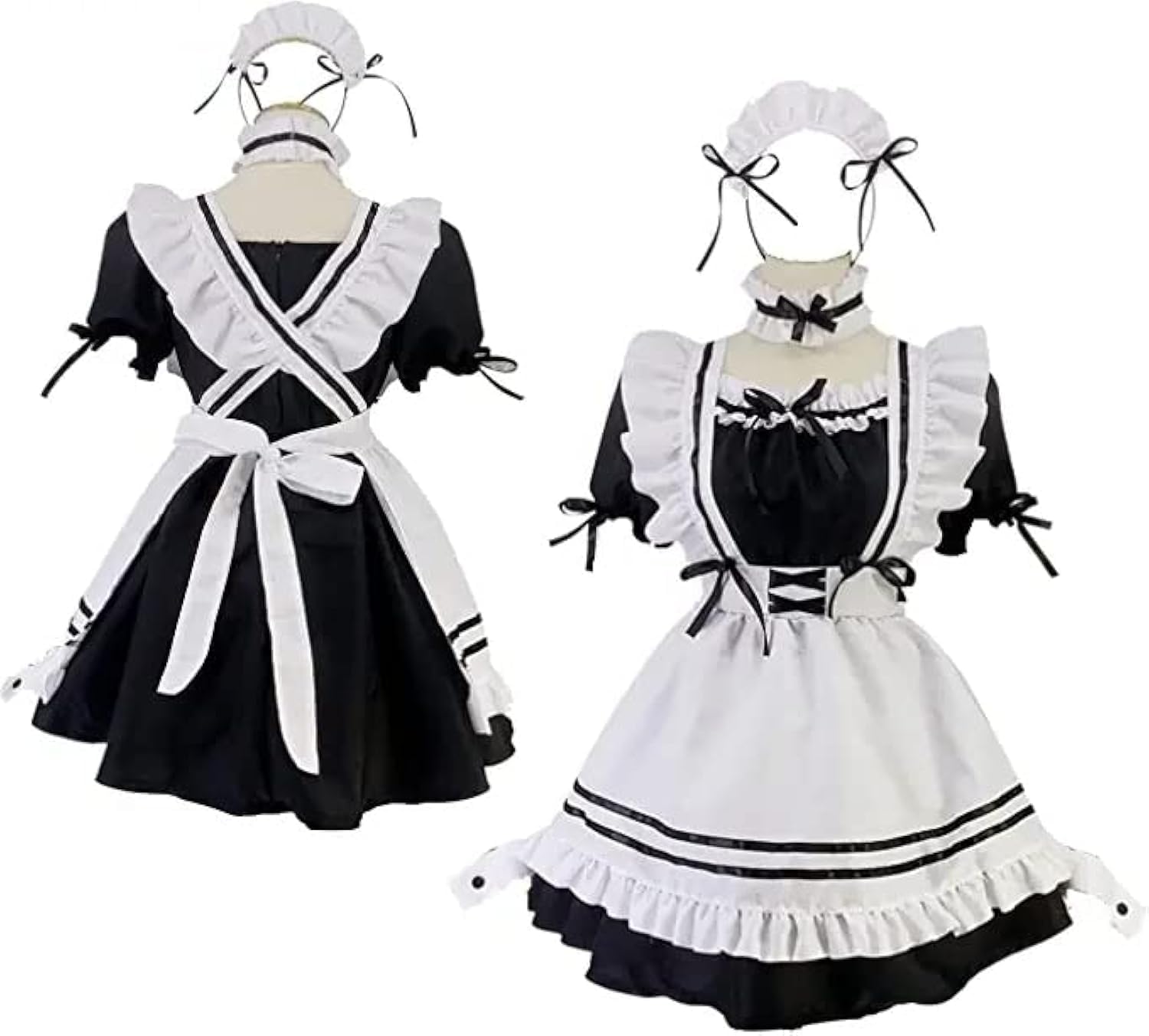 Japanese Ladies Anime Maid Apparel Outfit Cosplay Costume Dress Girls Sissy Fancy French Apron Maid Clothing