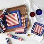 Caspari Red, White & Blue Paper Cocktail Napkins - 20 Per Package