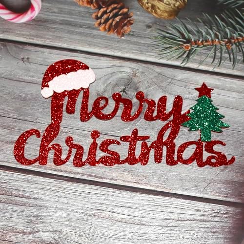 Christmas Cake Topper Merry Christmas Cupcake Toppers Xmas Holiday Cake Toppers Festive Decorative Cake Accessories Party Cake Decoration for Christmas 10pcs