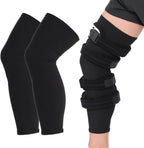 Orthomen Undersleeve Knee Brace Cotton Spandex Blend Knee Sleeves (2 Pack) for Women & Men, Breathable Knee Sleeve for Knee Bracing, Comfortable Knee Sleeve for Knee Braces,X-Large