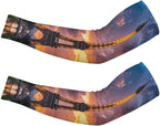 Beautiful Eiffel Tower Paris UV Protection Arm Cover Elastic Arm Sleeves Ice Silk Cooling Sleeves for Men Women