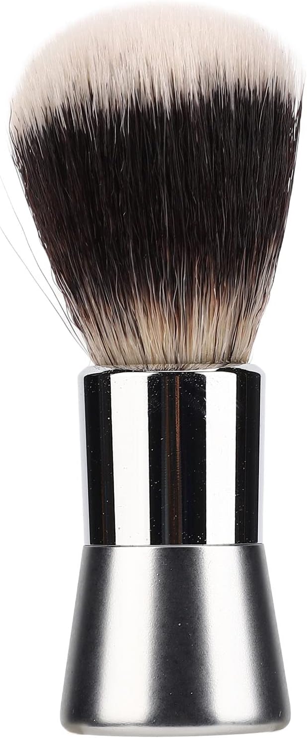 Men Shaving Beard Brush, Multipurpose Nylon Cleansing Foam Brush with Metal Handle, Hand Crafted Shave Brush for Effective Cleaning, Practical Face Grooming Tool for Home Salon Travel