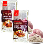Fusion Select 2 Packs Sweet Potato Glass Noodles - Zero-Fat, Low-Calorie, No-Sodium Diet-Friendly, Gluten-Free, Vegan, Stir-Fry, Dumplings, Hot Pot - For Chinese, Korean Recipes - 7.05oz
