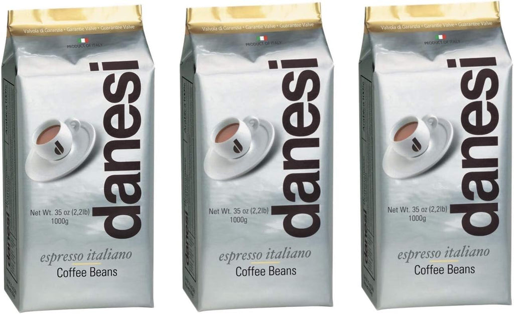 Danesi Caffe Italian Whole Coffee Beans - Espresso Coffee Beans and Medium Roast Whole Bean - Perfect for Espresso Machines, French Press, and Home Brewing - Gold (6.6 lb)