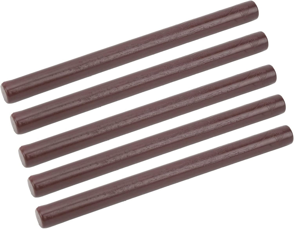 ZJchao Sealing Wax Sticks, 10 Pcs Craft Adhesive Waxing Round Lacquer Small Stamp Envelopes Wax Kit Glue Gun Sealing Wax Sticks for Wedding Birthday Party Ideas (Brown)