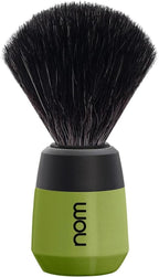NOM Max Shaving Brush | Vegan Shave Brush for Shaving soaps and creams | sustainable eco-friendly and reusable | Exfoliating Shaving Brush | Olive handle
