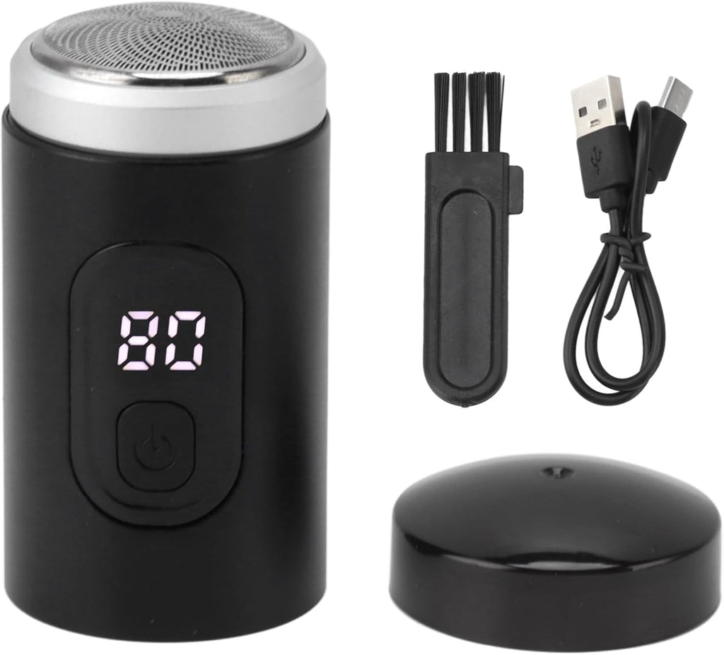 Haofy Portable Mini Electric Beard Trimmer, IP7X 65000RPM USB Rechargeable Beard Groomer with Mini Size Portability, Powerful Motor, Longlasting Battery for Versatile
