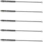 Utoolmart Wire Tube Brushes, Stainless Steel Spiral Power Bottle Brush, Long-Handle Bristle Pipe Cleaning Tool, 0.5" Diameter 12" Length for Auto Parts, Bottles, Tubes, Keyboards,Glass, 5pcs