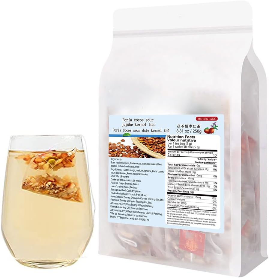 Poria cocos sour jujube kernel tea 8.81oz (5g×50packets) Combined herbal tea 250g
