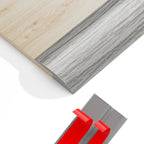 Floor Transition Strip - 118 Inches Vinyl Door Threshold Ramps for Doorways, Rubber Threshold Strip, Self Adhesive Carpet Edge Trim, Floor Trim Strip, Wheelchair Ramp, Heights Within 5MM (Gray Forest)