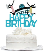 Volleyball Happy Birthday Cake Topper,Volleyball Player Cake Decor,Volleyball Theme Baby Shower Sport/Birthday Party Cake Decorations Supplies