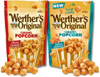Werther's Original Popcorn Gift Duo - Classic Caramel & Salted Caramel - Pack of 2, 5.29 oz. Resealable Bags By Lyza's Sweets & Treats