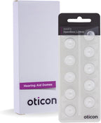 Genuine Oticon Minifit Open Bass 12mm (0.47 inches - Too Big) Hearing Aid Domes, OEM Denmark Replacements, Authentic Accessories for Optimal Performance -1 Pack/10 Domes Total