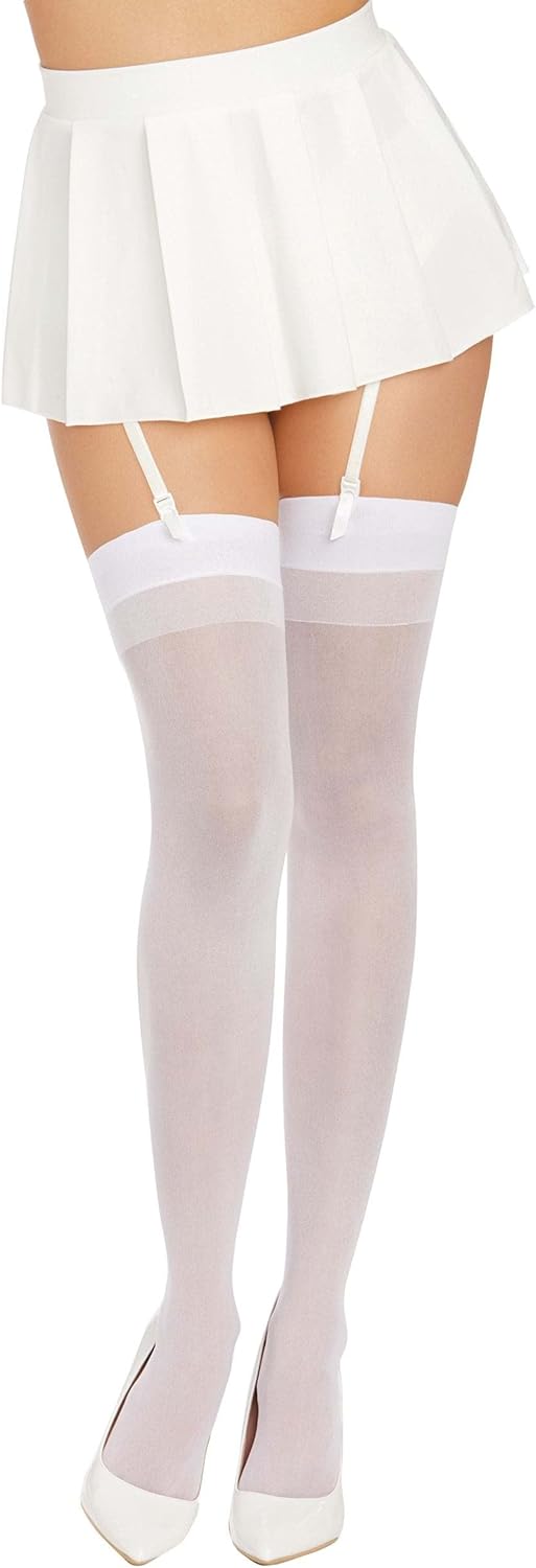 Dreamgirl Women's Sheer Thigh High with Backseam Socks