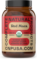 Organic Red Maca Root Capsules 800mg - Gelatinized Red Maca Powder Supplement, Plant Based Vegetarian Pills, Non GMO Clean Formula, 100 Count Glass Bottle, Made in USA Certified Organic Supplement