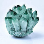 Natural Crystal Cluster Clear Quartz Mineral Crystal Cluster Cluster Healing Ornament Hue Reflection Feng Shui Home Decor (Green)