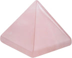 Rockcloud Healing Crystal Rose Quartz Pyramid Metaphysical Natural Gemstone Figurine