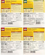 Ashoka - Paneer Combo (Matar Paneer, Paneer Makhani, Punjabi Choley, Palak Paneer), 4 PACK, Ready to Eat Meals