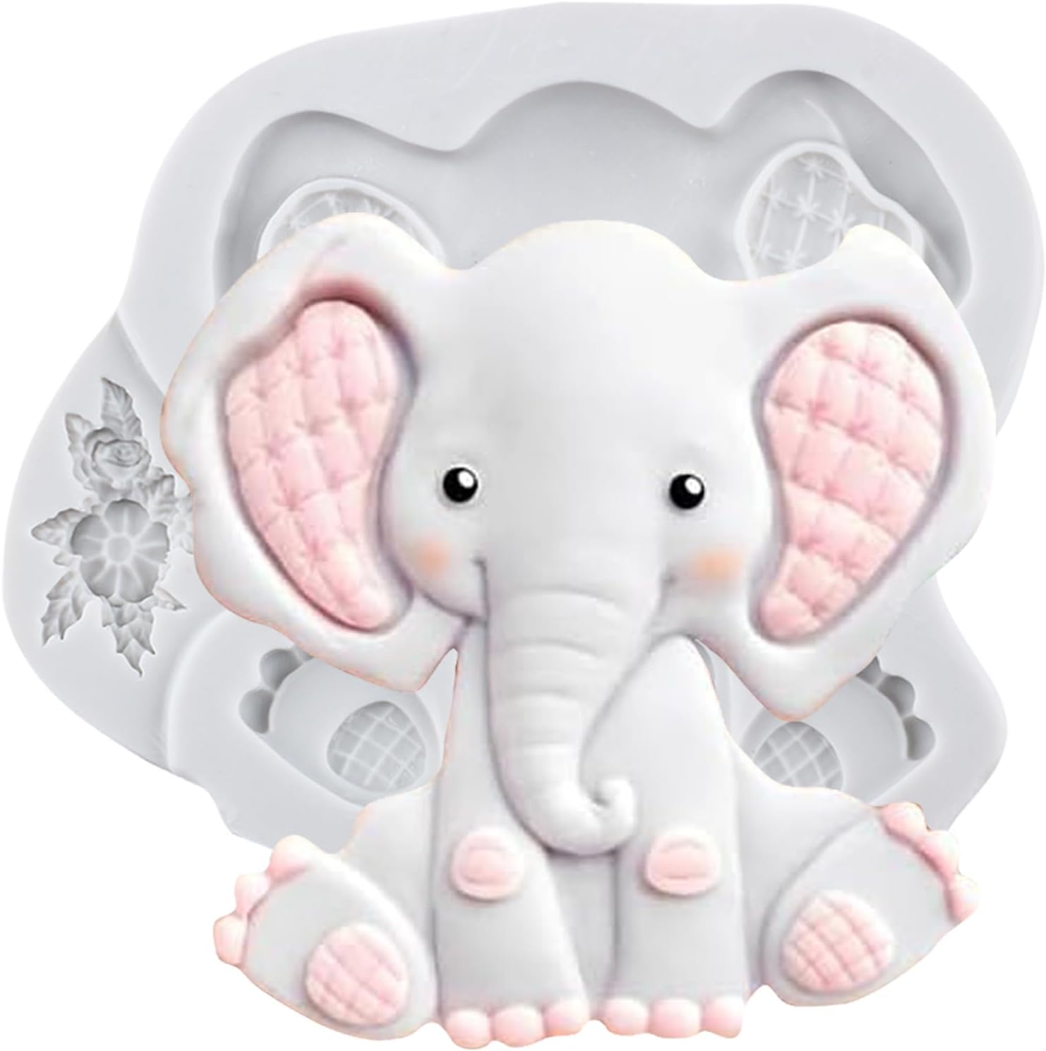 Lingzhi Elephant Fondant Silicone Molds for Cake Decoration Cupcake Topper Chocolate Candy Sugar Craft Gum Paste Polymer Clay