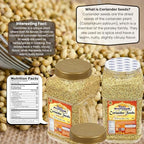 Rani Coriander (Dhania) Seeds Whole, Indian Spice 48oz (3lbs) 1.36kg Bulk PET Jar ~ All Natural | Gluten Friendly | NON-GMO | Kosher | Vegan | Indian Origin
