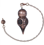 TUMBEELLUWA Copper Metal Pendulums for Dowsing, Gourd Shape Pendant Bronze Pendulum Spiritual Divination Tools for Scrying Witch