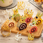 15Pcs Crown Cake Topper, Gold Silver Mini Crowns, Small Crystal Pearl Cupcake Toppers for Flower Arrangements Cupcake Baby Shower Birthday Party Wedding Decor