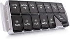 TookMag Weekly Pill Organizer 2 Times a Day, Easy Fill Medicine Pill Organizer AM PM Pill Case, Large Capacity 7 Day Pill Box for Pills/Vitamin/Fish Oil/Supplements (Patent Registered)