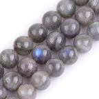 GEM-Inside Labradorite Gemstone Loose Beads Natural 12mm Round Crystal Energy Stone Power for Jewelry Making 15"