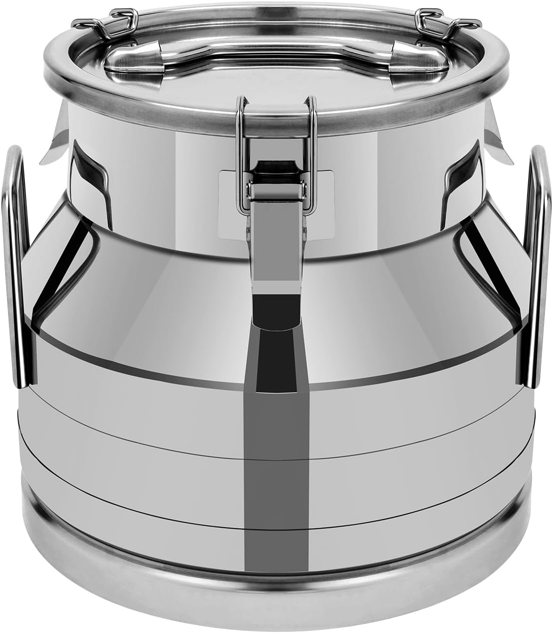 Stainless Steel Milk Can, 12L/3.17Gal Milk Bucket Wine Pail Bucket Portable Drink Container Anti-Leak Liquid Storage Container with Tight Lid and Handle for Milk Wine Oil