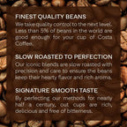Costa Coffee Whole Bean Coffee, Signature Blend Medium Roast 12 Oz Bag for Espresso, Drip & Pour Over, Smooth & Nutty, Slow Roasted 100% Arabica Beans