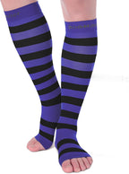 Doc Miller Compression Socks for Pregnant Women – Wide Calf, Open Toe Knee Sleeve 15-20 mmHG,Toeless Pregnancy Stockings for Varicose Veins, Footless Shin Splint Relief, 1 Pair