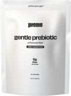 Preme Gentle Prebiotic Fiber – Unflavored Low FODMAP Organic Soluble Fiber Powder for Improved Digestion, Smooth Tasteless Fiber that Dissolves Into Drinks & Recipes, 30 Servings