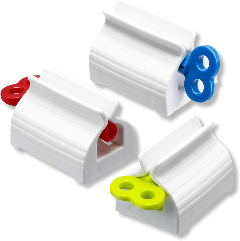 Toothpaste Squeezer - Pack of 6 Toothpaste Squeezers, Rolling Toothpaste Squeezer, Paint Tube, Lotion & Hair Color Tube Squeezer, Sturdy Toothpaste Tube Roller Squeezer & Holder (3)
