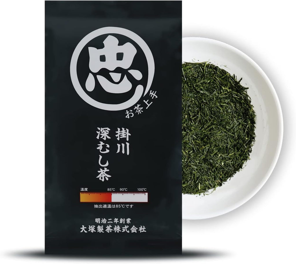 Otsuka Green Tea Co - Fukamushi Sencha Green Tea - Loose Leaf Green Tea - Direct Imported From Japan (Black - 100g)