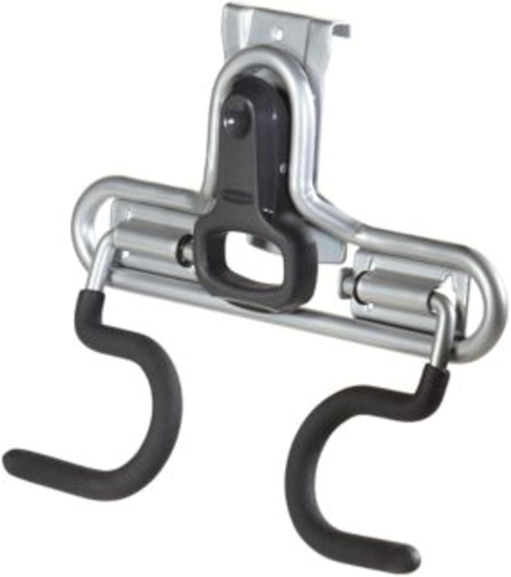 Rubbermaid FastTrack 2-Handle Hook (S Hook) Mounted Garage Storage and Space Saving Organization System Metallic Powder-Coated Steeel for Rakes/Brooms/Toys/Ladders
