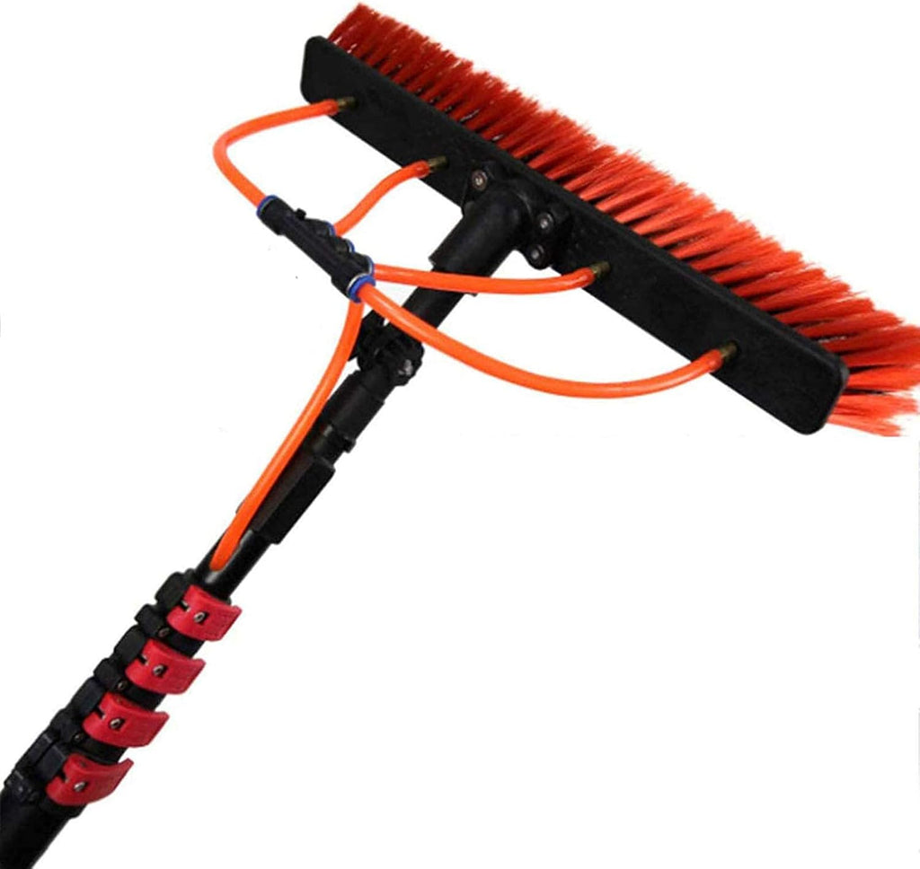 Window Washing Kit with Extension Pole 3.6-11M, Multi-Purpose Photovoltaic Panel Cleaning Tool Water Spray Brush for Solar Photovoltaic Panel is Windows Washing,18FT/5.4M