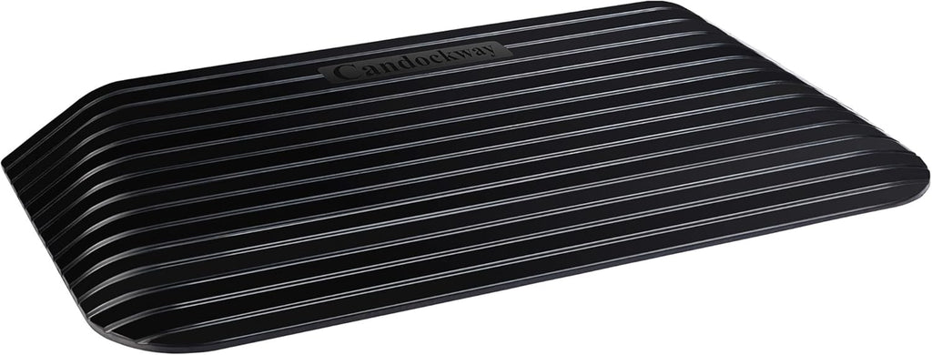3" Rise Threshold Ramps Doorway, Wheelchair Ramp with Non-silp Surface, 4400 LBS Capacity, Solid and Portable, for Steps, Driveway and Curb Black