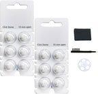 Click Dome 10mm Open for Connexx/Siemens,Signia and Rexton RIC Hearing Aids with Cleaning Brush Tools (10MM)