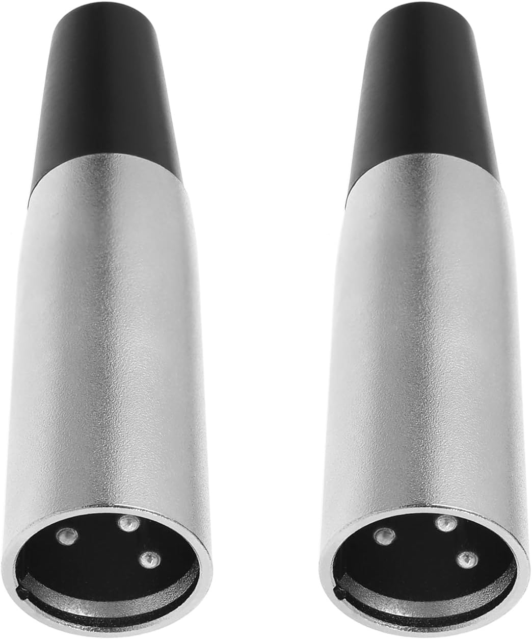 2PCS 3 Pin XLR Plugs Mobility Scooter Power Connector for 12V 24V Battery Chargers XLR Male Connector Metal Case with Cable Protector Jack Plug Adapter