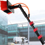 Water Fed Pole Kit,Water Fed Telescopic Brush with 20m Hose,Window and Solar Panel Cleaning Pole Telescopic Brush,Professional Washing Equipment Tool Solution,Brushhead35cm-3.6m/12FT
