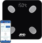 A&D Medical Smart Scale for Body Weight - UC-450BLE - Bluetooth Body Fat Scale with BMI, Body Composition, Digital Bathroom Scale, Tracks 7 Biometrics, Syncs with A&D App - 397lb