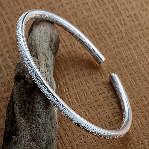 Merdia 999 Solid Sterling Silver Bangle Cuff Bracelets for Women's | Sterling Silver Bracelet | Silver Jewelry | Silver Bracelets for Women | Jewelry for Women | Charm Bracelets for Women