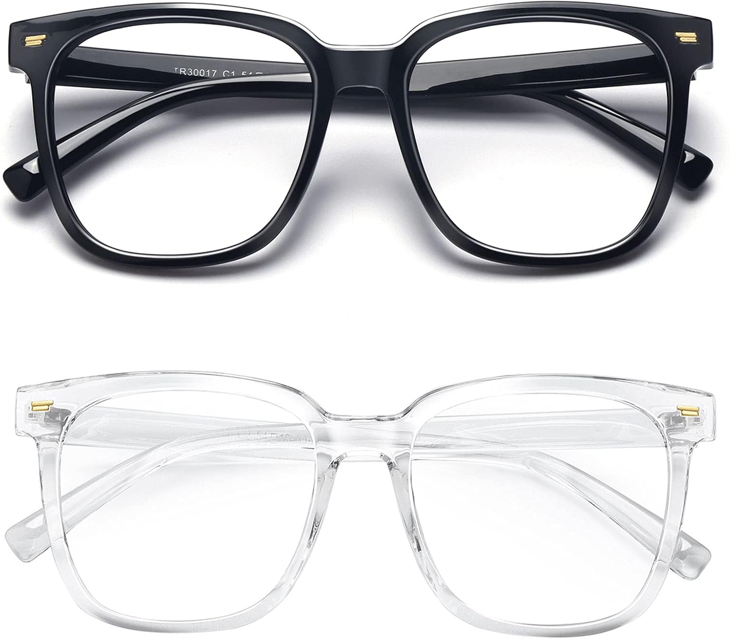 PANNER Oversized Square Blue Light Blocking Glasses for Women Men Anti Glare Reduce Eyestrain Computer Glasses