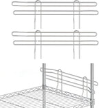 MOLIGOU 2 Pcs Wire Shelf Ledge, 18" L x 5" H Wire Shelving Side Ledge Rail for Wire Shelve Organization