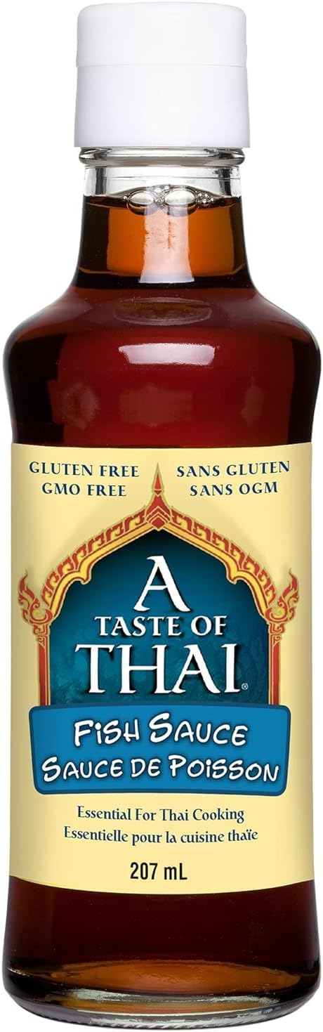 A Taste of Thai Fermented Fish Sauce | All-Purpose Anchovy Sauce Seasoning for Thai Cooking | Ideal for Stir-Fries, Soups, Marinades & Dipping Sauces | Non-GMO, Gluten-Free, Preservative-Free (7 Oz)