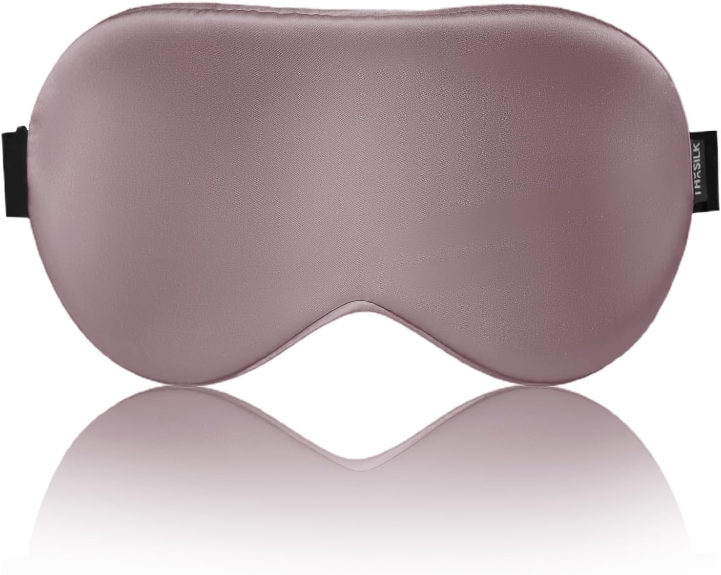 THXSILK Sleep Mask 100% 19 Momme Pure Mulberry Silk Super Smooth Cooling Sleep Eye Mask Blackout for Women/Man/Kids Eye Cover with Wide Head Strap Good Night Sleep Comfortable Travel and Nap, Purple