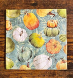 IHR Ideal Home Range Party Napkins Disposable 3-Ply Paper Lunch Napkins, 6.5" x 6.5", Rolling Pumpkins, 20 Count