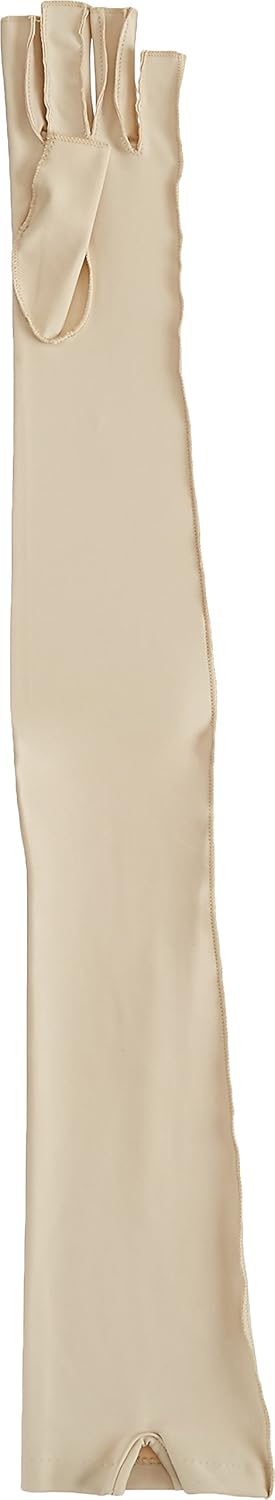 RolyanMedical-Grade Edema Compression Gloves, Shoulder Length Open Finger Gloves for Arthritis, Carpal Tunnel, Therapeutic and Rehabilitation Gloves for Pain Relief, Left, Large